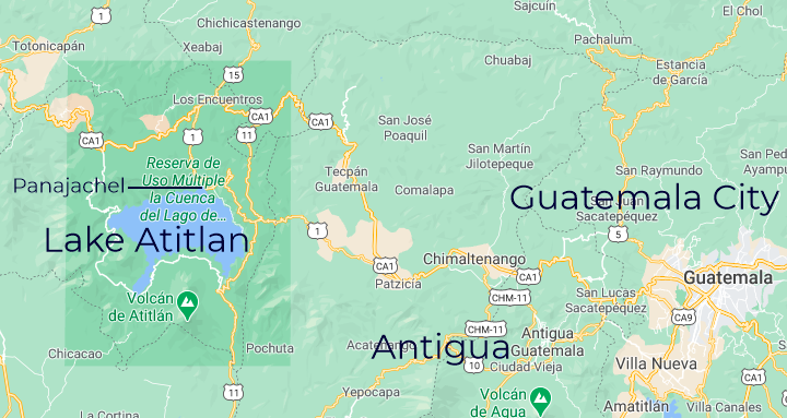 Guatemalan Western Highlands Map